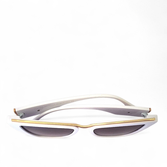Dolce & Gabbana DG22038 Cat-Eye Sunglasses — White & Gold Luxe w/ Case - Picture 13 of 15